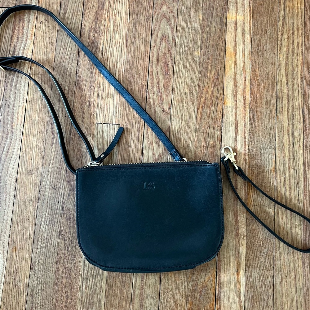 Lo & Sons Waverly Leather Bag Black